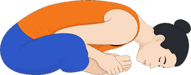 An illustration of Baddha Konasana B, Bound Angle Pose B.