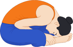 An illustration of Baddha Konasana C, Bound Angle Pose C.