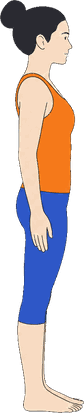 An illustration of Samasthitihi, Equal Standing.
