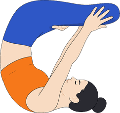An illustration of Urdhva Padmasana, Upward Lotus.