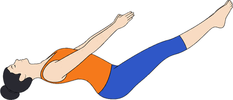 An illustration of Uttana Padasana, Stretched Foot Pose.