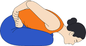An illustration of Yoga Mudrasana, Yoga Seal.